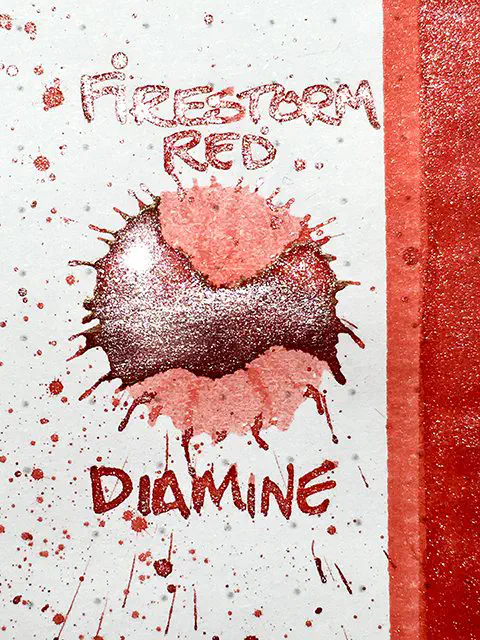 Bonus ink: Diamine Firestorm Red